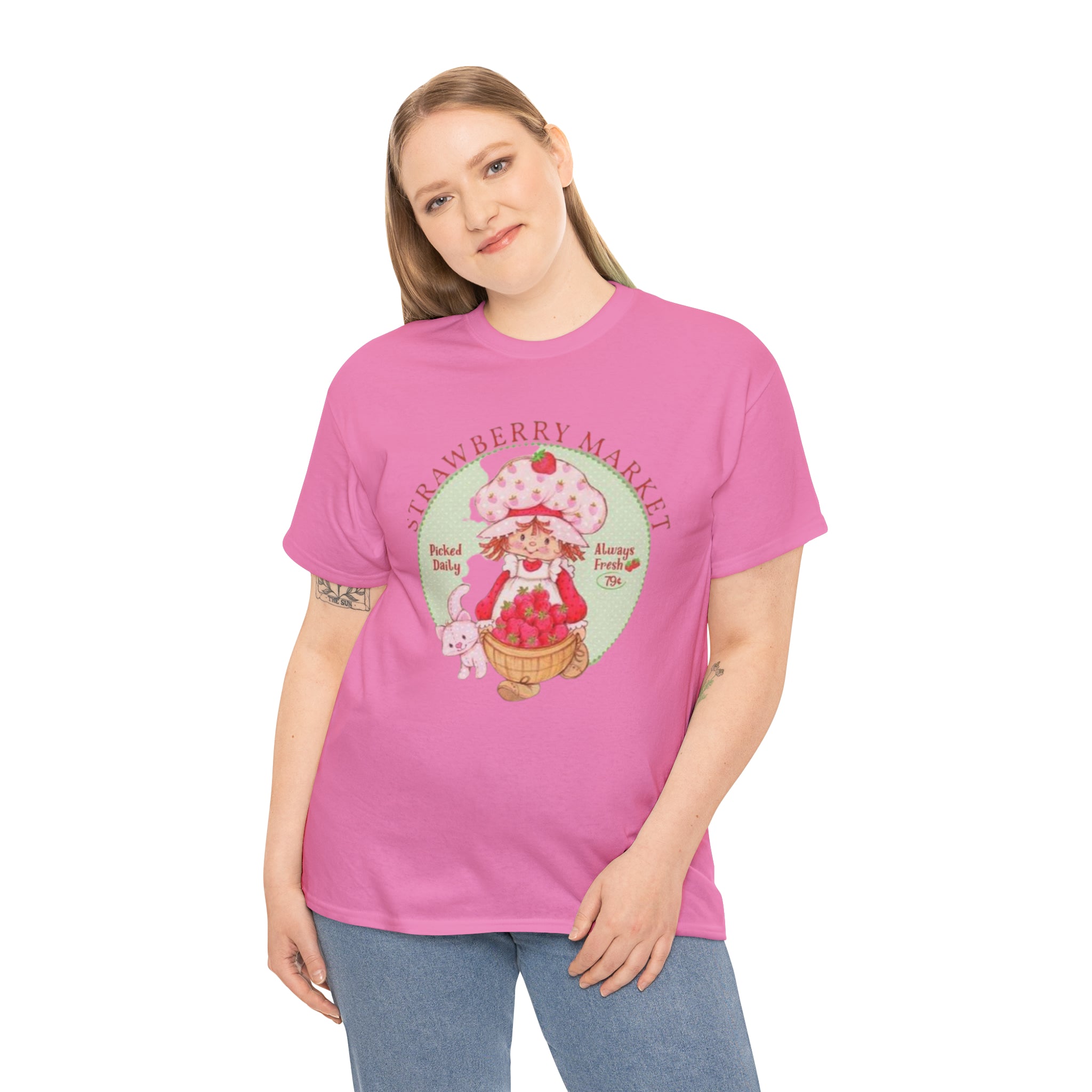 Strawberry Shortcake-  Unisex Heavy Cotton T-Shirt - Creations by Chris and Carlos